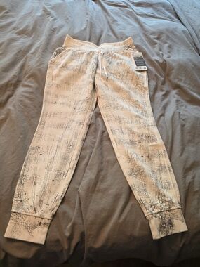 Lululemon Warm Down Women's Cream Black Joggers 8